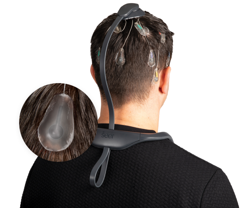 WaterTabs on a man's head