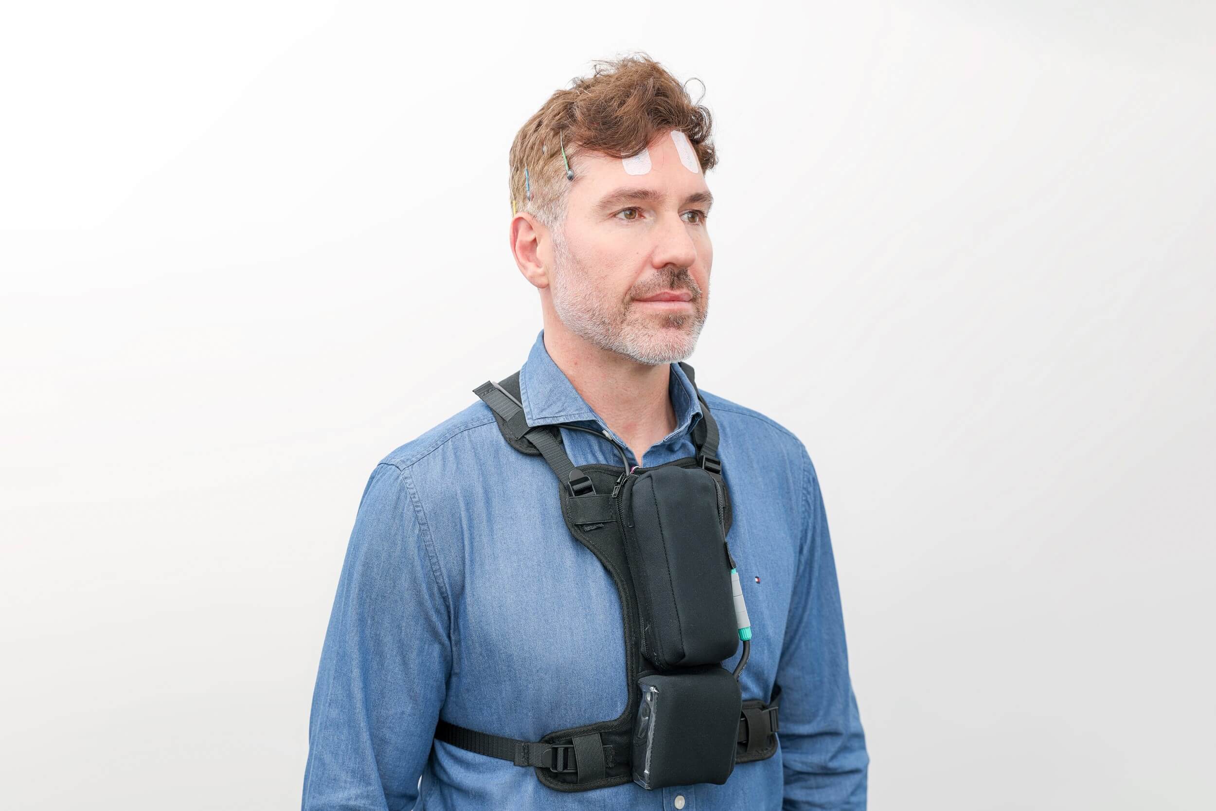 Person wearing epilepsy monitoring device